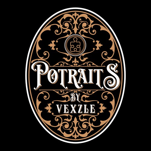 Luxury vintage victorian ornamental emblem for Potraits by Vexzle 