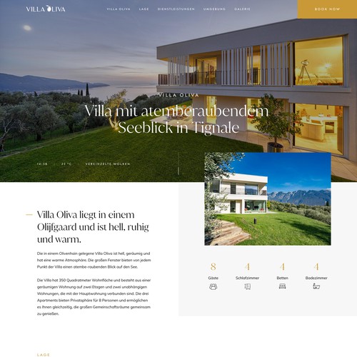 Web Design for Luxury Holiday Villa