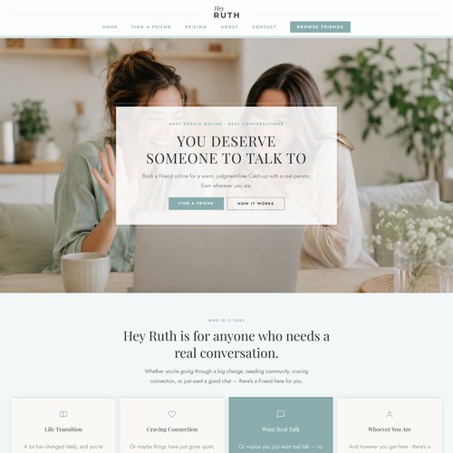 Website for an online companionship platform