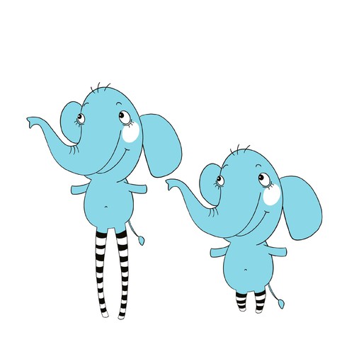 Elephant Character for kids merchandise