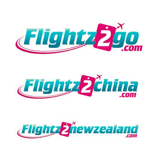 logo for Flightz2go (Note the logo will need to have .com or com.au) in all brand marketing.