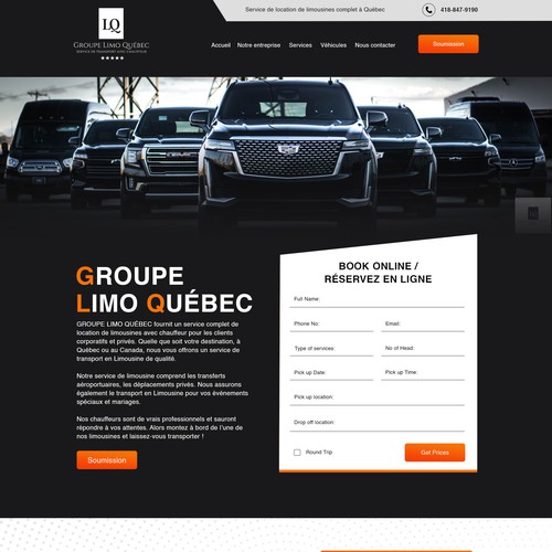 Limousine Booking Website  