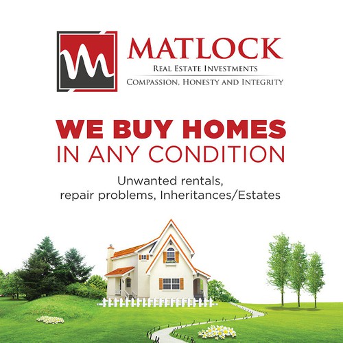 New postcard or flyer wanted for Matlock Real Estate Investments