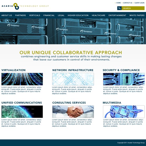 Create the next Web Page Design for Acadia Technology Group