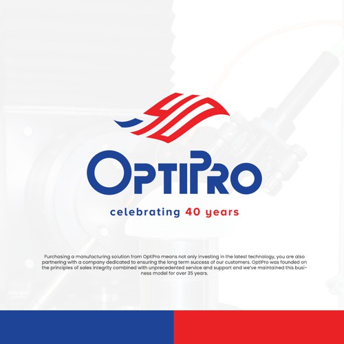 OptiPro Clelebrating 40 Years concept