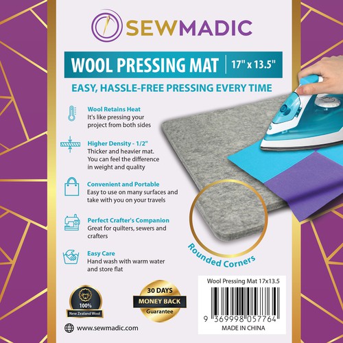 Wool Pressing Mat Sticker Design