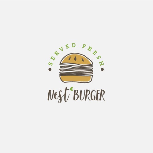 Illustrative logo concept for nest burger