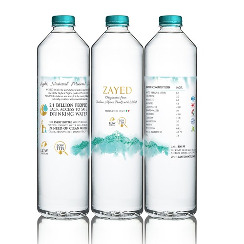 Zayed water label design-concept