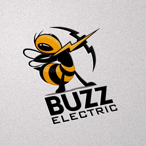 Create a logo for Buzz Electric with a bee and a lightning bolt!