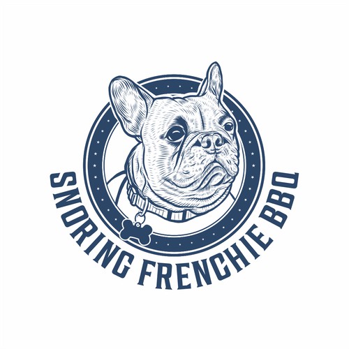Bold logo for Snoring Frenchie BBQ