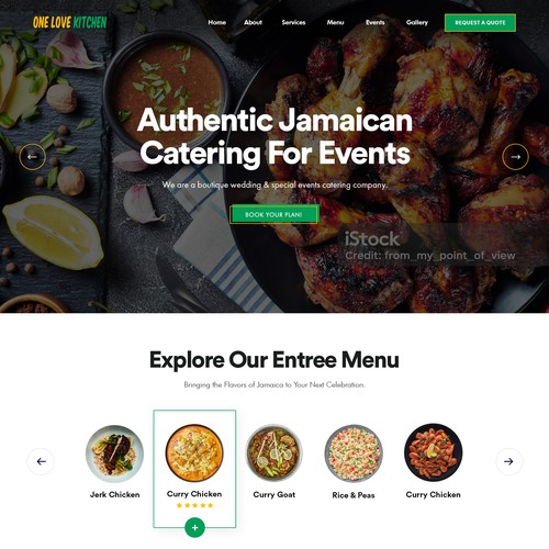 Jamaican Catering Website Design