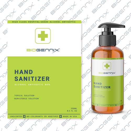 Sanitizer label design