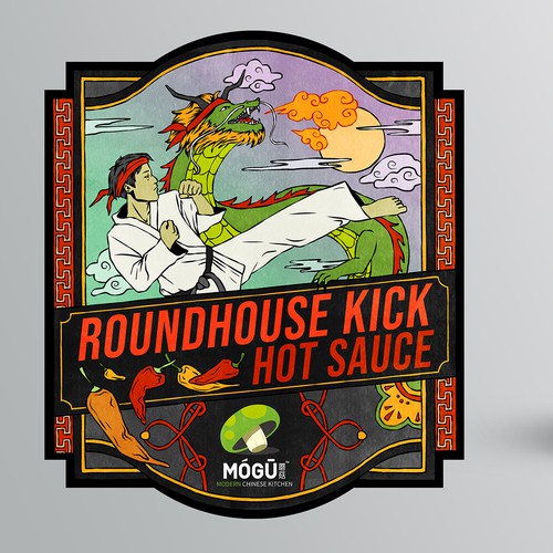 Crazy hot sauce label