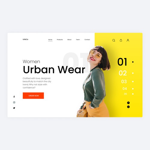 A clothing ecommerce brand website