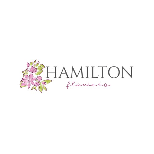 Blooming logo concept for HAMILTON flowers