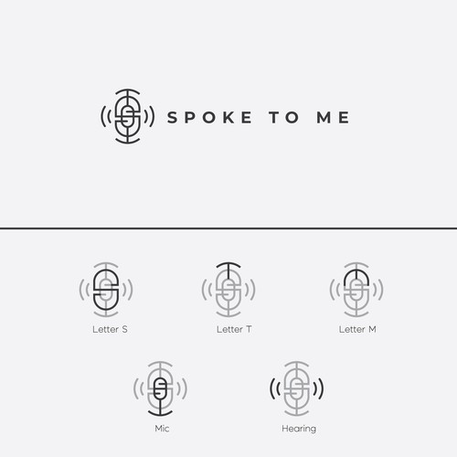Iconic logo concept for podcast company ‘spoke to me’
