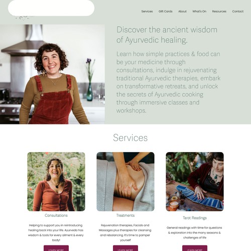 Squarespace Website for Health Practitioner