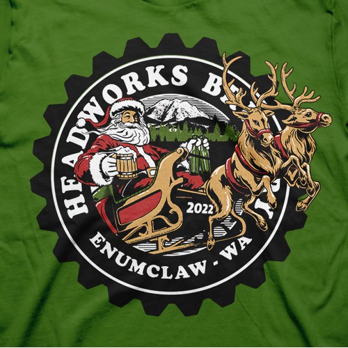 HEADWORKS BREWERY santa sleigh