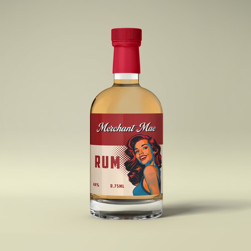 Pop art rum label