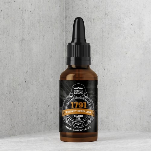 Product label design for Beard oil
