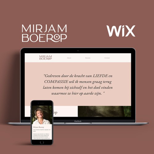 Logo, branding & Wix website design for Mirjam Boerop lifecoach. 