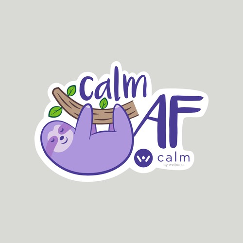 Calm Sloth Sticker 