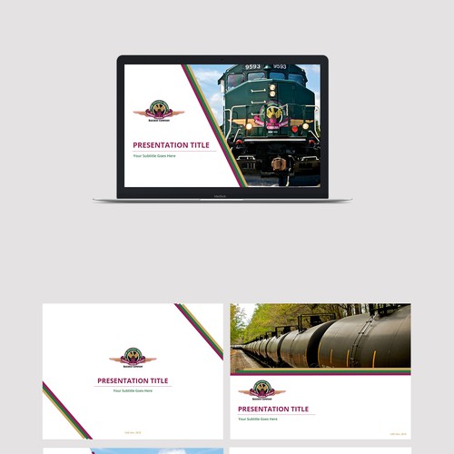 Powerpoint Template design for Aberdeen Carolina & Western Railway Company (ACWR)