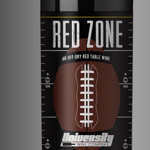 Create a fun & bold american football themed wine label