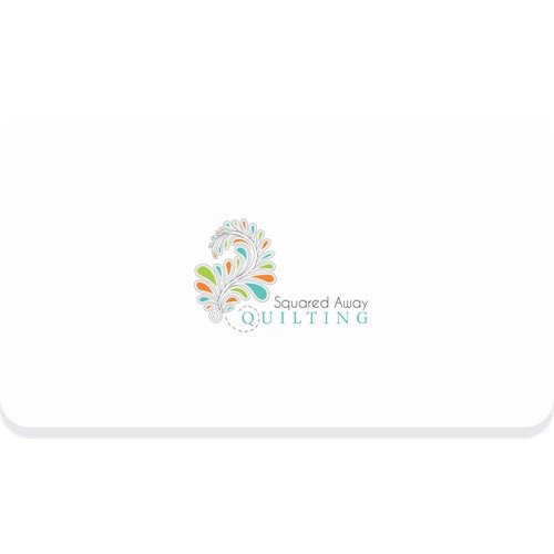 Design a simply elegant logo for a custom quilting business.