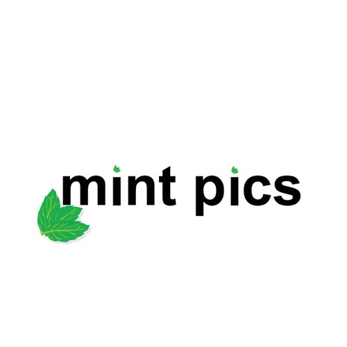 Mint pics logo design 