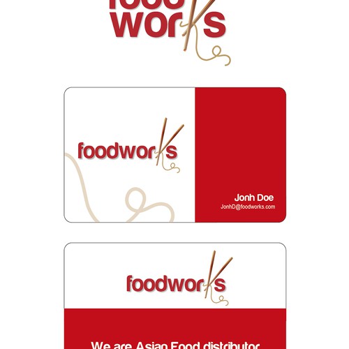 New logo and business card wanted for FOODWORKS