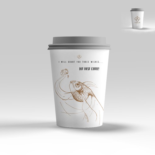 Cup/mug design for the cafe Trois