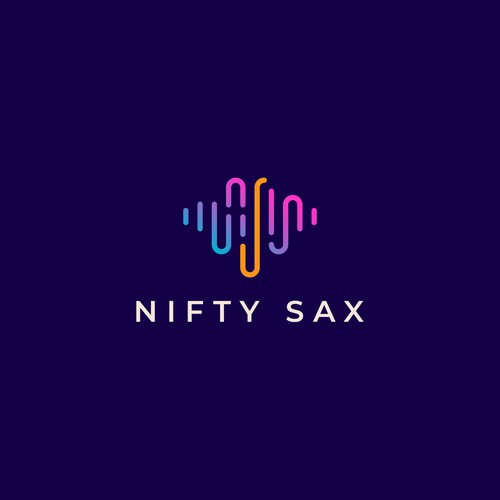 Logo design for sax player