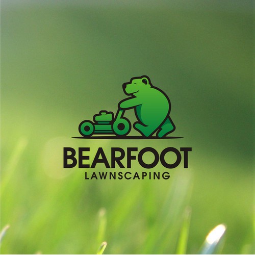 Design a memorable logo with a play on "Bearfoot"