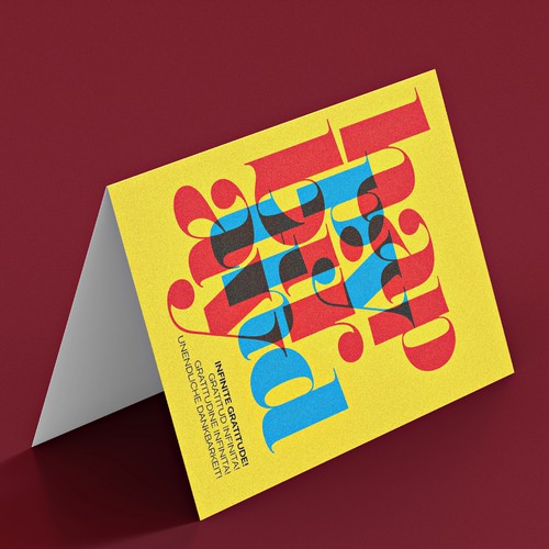Typography design-birthday card