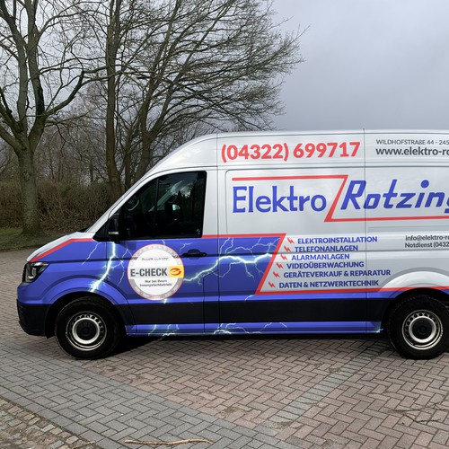 van wrap design for Elektro Rotzinger GmbH & Co. KG