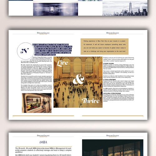 Brochure with pictures and exciting page compositions