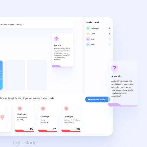 Gamified SaaS Web App UI/UX Design (Light & Dark Mode)