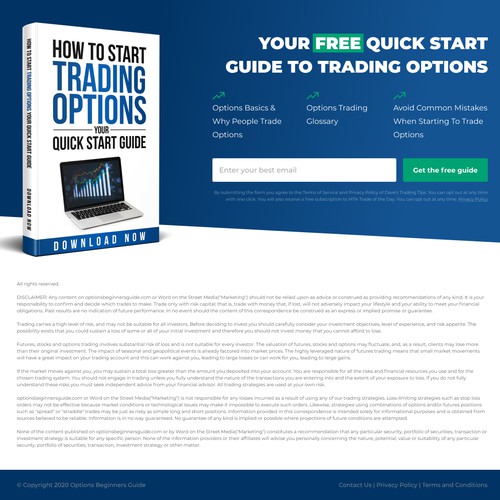 Landing Page - Options Trading for Beginners