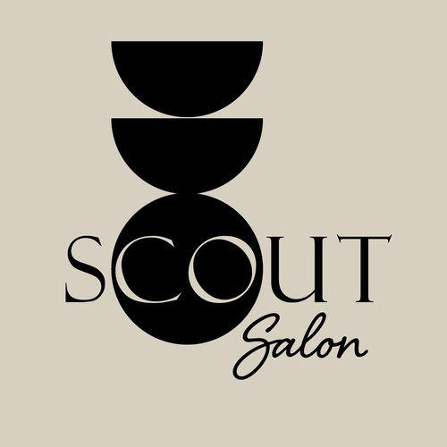 Minimalist logo concept for a trendy hair salon