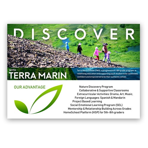 Brochure design for Terra Marin School