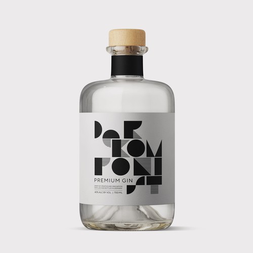 Gin Label Bottle Design