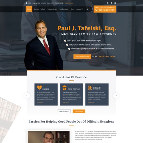 Law office landing page