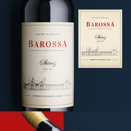 Simple and elegant wine label