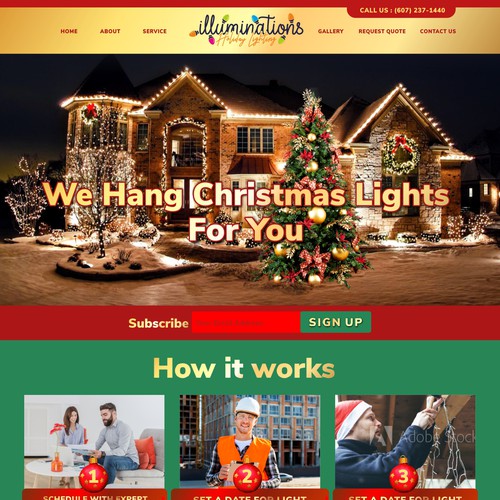 Christmas Light Install Webpage design