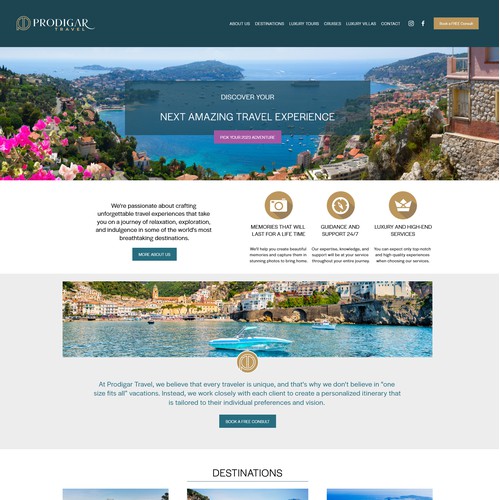 Website design for a great travel consultancy company