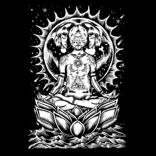 psychedelic graphic design tshirt