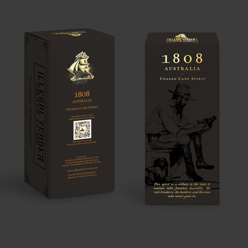 Box design for the Premium Rum