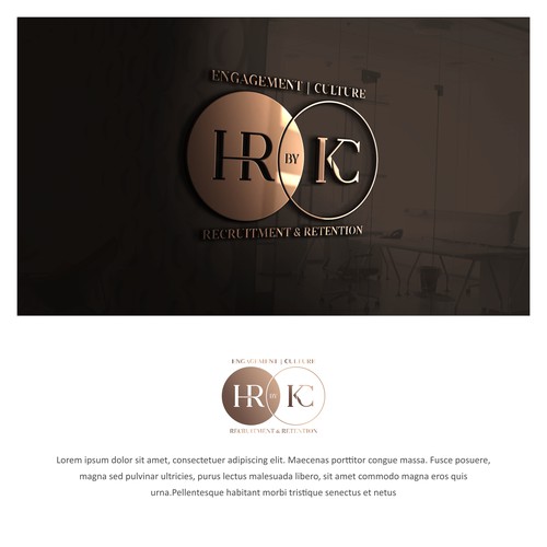 Luxury Elegant style letter HR by KC logo design