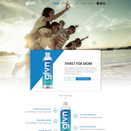 Modern Web Design for a mineral water company